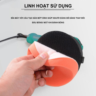 Máy đánh bóng Mini Ô tô CÓ CHỈNH TỐC ĐỘ công suất 700W lõi đồng 6 cấp độ cao cấp điện 220V