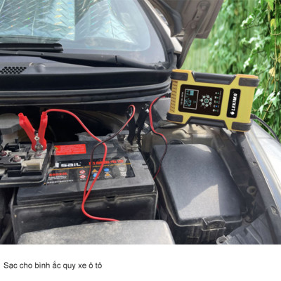 Máy Sạc Bình Ắc Quy LEKIMA 12V 12A - 24V 6A, Sạc Pin Lithium, Khử Sunfat, Sạc Ắc Quy Xe Máy Ô Tô Thông Minh Tự Ngắt Khi Đầy, MẪU MỚI 2021