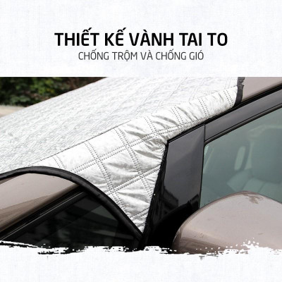 Bạt phủ kính lái Hyundai i10 accent elantra tucson santafe ô tô cách nhiệt 4 lớp tráng bạc chống nắng bảo vệ xe ô tô