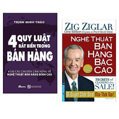 Combo sách bán hàng hay : 4 quy luật bất biến trong bán hàng + Nghệ thuật bán hàng bậc cao - Tặng kèm bookmark thiết kế