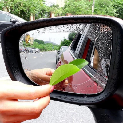   2 miếng dán chống bám nước mưa trên kính hậu xe ô tô - hình bầu dục | Phụ kiện xe hơi Trendy Car & Home 