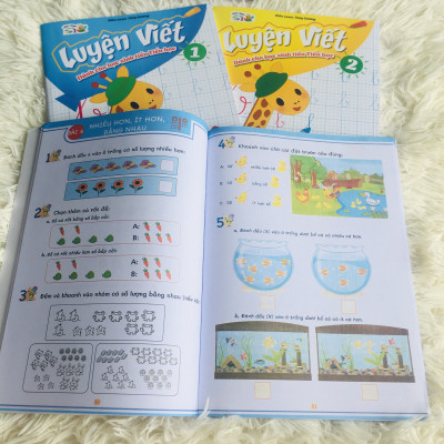 Sách- Combo  2 cuốn Sách Luyện Viết Tiền Tiểu Học quyển 1 và 2 (Hành trang cho bé vào Lớp 1)