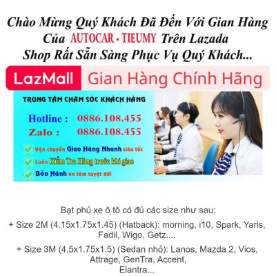 Bạt Phủ Xe Ô Tô HYUNDAI I10, I20, I30, Accent, Santafe, Tucson, Kona, Getz, Avante, Elantra, Sonata, có phản quang