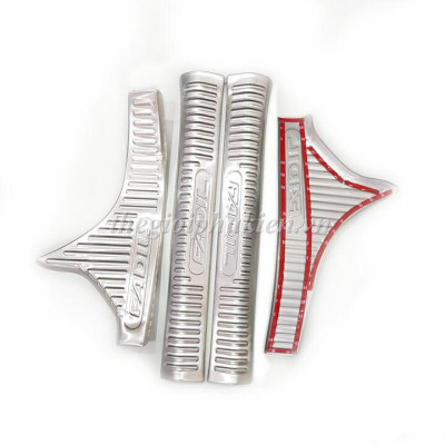 BỘ SẢN PHẨM Nẹp bước chân và ốp chống trầy cốp dành cho Vinfast Fadil - Mẫu Inox