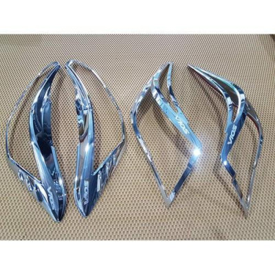 Ốp Viền Đèn Pha, Hậu Mạ Crom Dành Cho Xe  Toyota Vios 2014-2017
