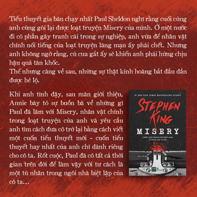 Misery - Chiếc máy đánh chữ đẫm máu ở vùng núi tuyết - Stephen King (1980BOOKS HCM)