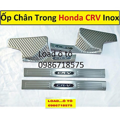 Ốp Bậc Cửa, Nẹp Bước Chân Trong Xe Honda CRV 2022-2018 Inox Cao Cấp