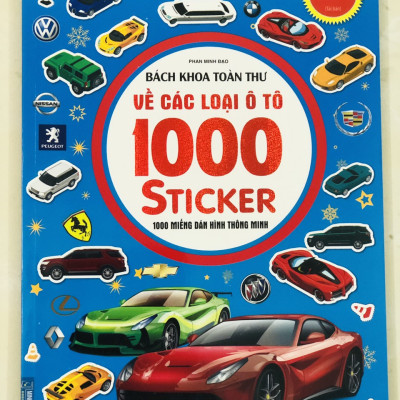 Sách - Bách khoa toàn thư về các loại ô tô - 1000 miếng dán hình thông minh - Siêu xe