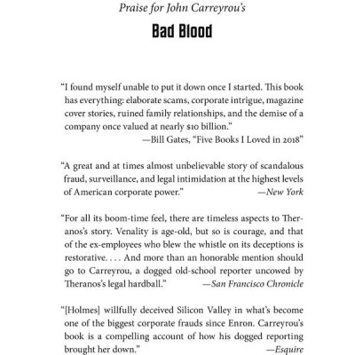 Bad Blood: Secrets And Lies In A Silicon Valley Startup