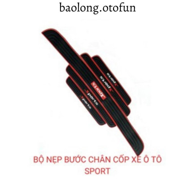 Bộ Nẹp Cao Su bước chân SPORT , Nẹp Cao Su chống chầy ô tô logo SPORT