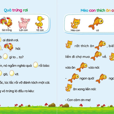 Sách - Tuyển tập Thơ - Truyện - Đồng dao - Câu đố cho bé từ 0-6 tuổi (sách có kèm file nghe) giúp trẻ tập nói tập đọc