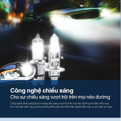 Bóng Đèn Tăng Sáng Bosch H3 12V 55W All Weather 2900K (Hộp 2 bóng)