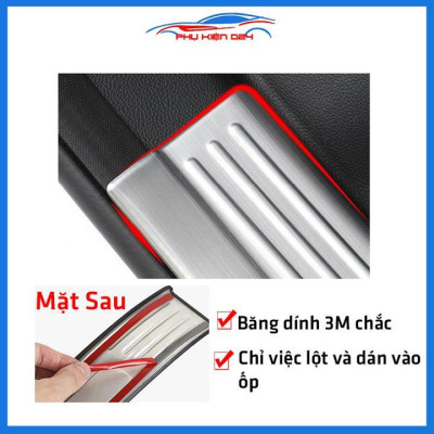 Bộ ốp bậc cửa trong ngoài nẹp bước chân Sorento 2020-2021-2022 Inox chống trầy trang trí xe