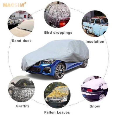 Bạt phủ ô tô chất liệu vải không dệt 3 lớp cao cấp thương hiệu MACSIM cho xe ô tô Vinfast VF6- màu ghi