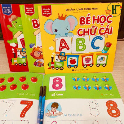 Sách- Combo 8 cuốn sách Tự Xoá Thông Minh cho bé (Tặng kèm bút)