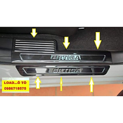 Ốp Bậc Cửa, Nẹp Bước Chân Trong Ngoài Xe Suzuki Ertiga 2019-2021 Mẫu Titan cao Cấp