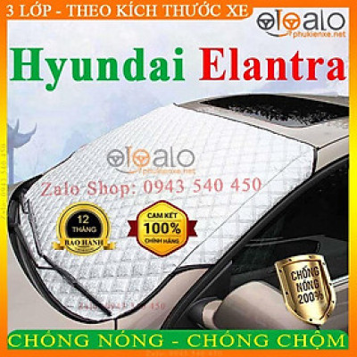 Bạt Phủ Ô Tô Hyundai Elantra Cao Cấp 3 Lớp Chống Nắng Nóng Chống Nước Chống xước