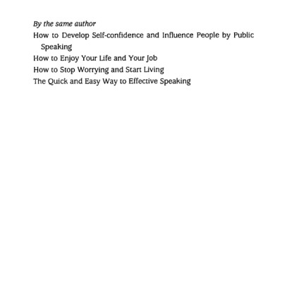 How To Win Friends And Influence People - Đắc Nhân Tâm
