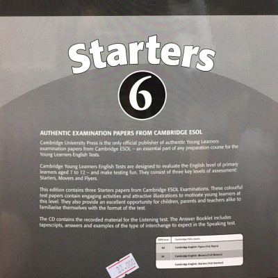 Cambridge Young Learners English Tests 6 Starters Answer Booklet