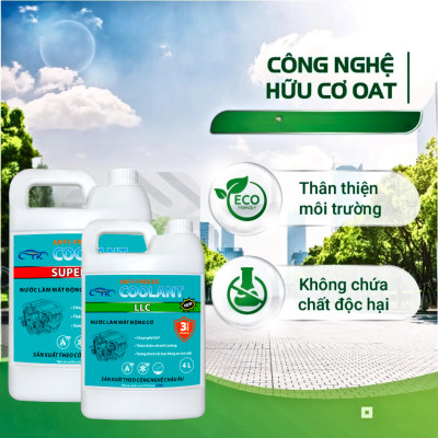 Nước Làm Mát Động Cơ Ô Tô Màu Đỏ CTK Super LLC Coolant Chính Hãng, Dung Tích 1 Lít hoặc 4 Lít, Khuyến Nghị Dùng Cho Cả Xe Điện, Bảo Vệ Động Cơ Lâu Dài