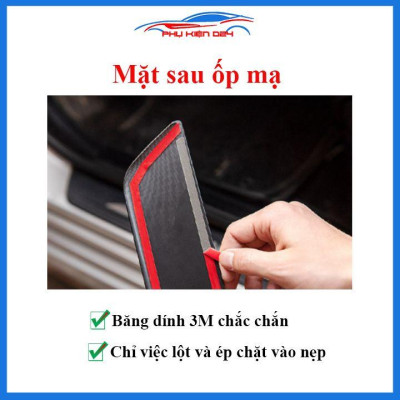 Bộ nẹp bước chân trong ngoài vân Cacbon xe City 2021 chống trầy làm đẹp ô tô
