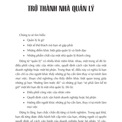 Cẩm Nang Trở Thành Nhà Quản Lý Xuất Sắc