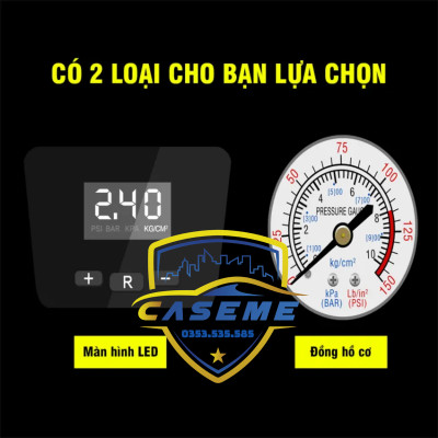 Bơm Lốp Ô Tô Điện Tử Tự Ngắt TANGDi Mã 1011 - 12V, 60W, Có Đèn Pin LED, Bảo Hành 12 Tháng - Hàng Chính Hãng