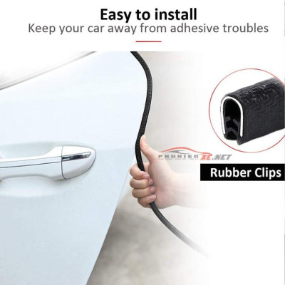 Nẹp viền cửa ô tô Chữ U lõi thép CAO CẤP Chống Va Đập Cửa Xe hơi ô tô oto - Màu Đen Trắng Đỏ Xanh Ghi