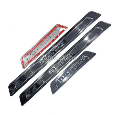 BỘ SẢN PHẨM Nẹp bước chân và ốp chống trầy cốp Kia Soluto - Mẫu Titan