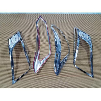 Ốp Viền Đèn Pha, Hậu Mạ Crom Dành Cho Xe  Toyota Vios 2014-2017