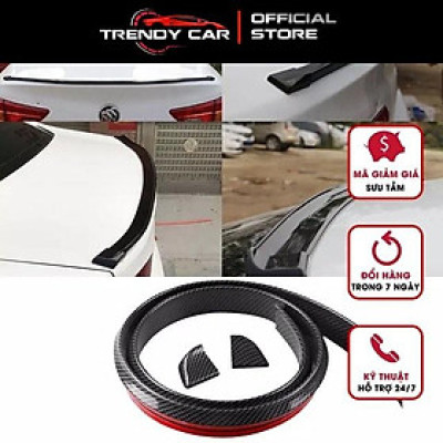 Đuôi Gió, Cánh Lướt Gió Cao Su Vân  3D Xe Ô Tô Phong Cách Thể Thao
