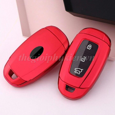 Ốp silicon màu bảo vệ chìa khóa cho xe Hyundai Accent, Hyundai Kona, Hyundai Santafe 2019…kèm móc đeo INOX