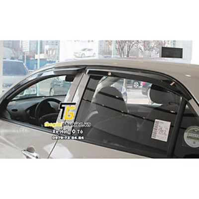 Bộ vè che mưa ABS đen thái Kia Morning 2021 cao cấp