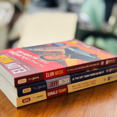 COMBO 3 CUỐN NHỮNG BỘ ÓC TỶ ĐÔ: Donald Trump, Elon Musk, Jeff Bezos - The Gurus - Chuyên gia Nguyễn Hoàng Phương Hiệu đính - Bizbooks