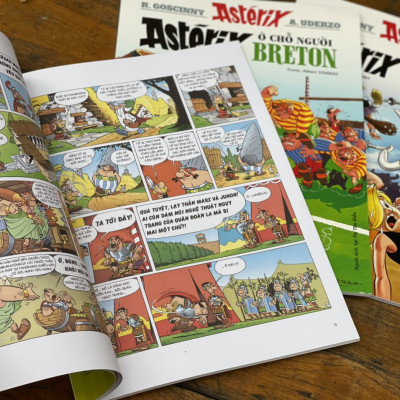 [COMBO 3 CUỐN – In màu toàn bộ] ASTERIX (Asterix và người Normand; Asterix ở chỗ người Breton và Cuộc đấu của những thủ lĩnh) – René Gossiny và Albert Uderzo – NXB Kim Đồng (Bìa mềm)