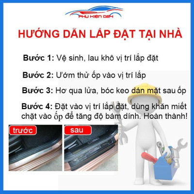 Bộ ốp bậc cửa trong ngoài nẹp bước chân Sorento 2020-2021-2022 Inox chống trầy trang trí xe