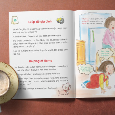 One Story A Day - Sách song ngữ cho bé, 12 cuốn truyện - 365 câu chuyện phát triển trí tuệ và nuôi dưỡng tâm hồn - Tặng kèm file nghe & note từng vựng