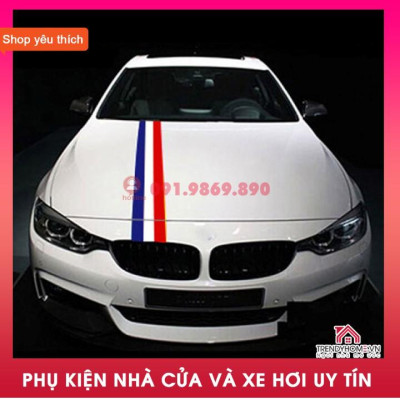 ️FLASH SALE️ decal dán xe thể thao phong cách BMW M sport, cờ ý, đức, pháp, loại cao cấp độ bền cao