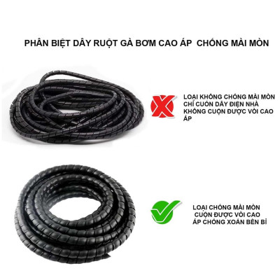 Lò xo nhựa Bọc dây rửa xe, bọc dây tuy ô thủy lực, dây cáp điện, bảo vệ dây chống mài mòn