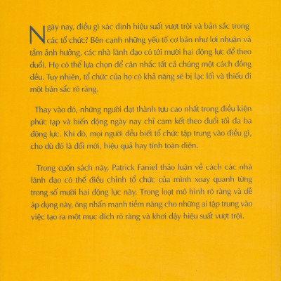 Làm Lãnh Đạo - Ba Động Lực Tạo Ra Hiệu Quả Vượt Trội - Patrick Faniel; Nguyễn Ngọc Anh dịch