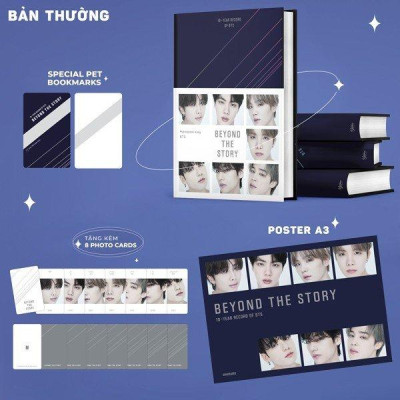 [Pre-Order] 10-Year Record Of BTS - Beyond The Story - Bìa Cứng - Tặng Kèm 1 PET Bookmark + 8 Photo Cards + 1 Poster A3