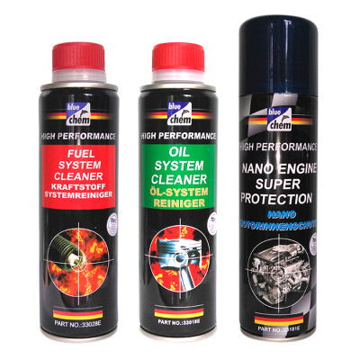 Bộ 3 Sản Phẩm Bluechem Làm Sạch Và Bảo Dưỡng Động Cơ Ô tô Xăng (3 x 250ml)