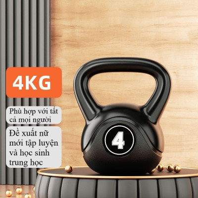 Tạ Bình Vôi 4kg, Tạ Quai Xách Vỏ Nhựa PE Bọc Bê Tông Chống Ồn,Mang đến cho bạn cơ thể khỏe mạnh hơn Dành Cho Nam Nữ