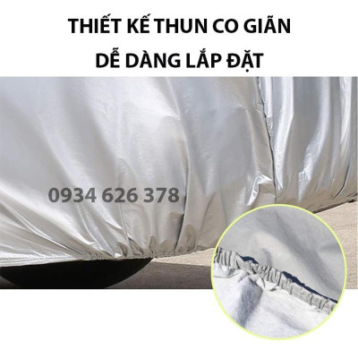 Bạt phủ xe ô tô Peugeot 2008 3 lớp tráng bạc thông minh, chất liệu vải dù oxford cao cấp, áo chùm bảo vệ xe 4,5,7 chỗ
