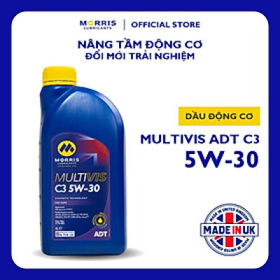 Dầu Nhớt Ô Tô Cao Cấp Tổng Hợp Cho Động Cơ Xăng - Morris Lubricants Multivis ADT C3 5W-30 / Can 1L