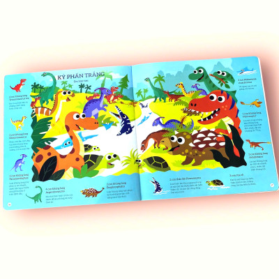 Sách cho bé - Thế Giới Khủng Long - Tìm Kiếm Thông Minh Phát Triển Khả Năng Tập Trung - Dành cho trẻ từ 2-6 tuổi