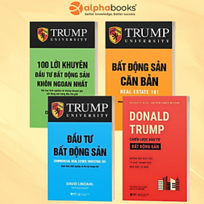 Combo 4 cuốn sách kinh tế tâm đắc nhất:  Bất Động Sản Căn Bản + Marketing Căn Bản +  Donald Trump - Chiến Lược Đầu Tư Bất Động Sản + Đầu Tư Bất Động Sản( Tặng kèm bookmark Happy Life)