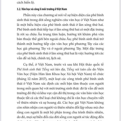 Phê Bình Sinh Thái Ở Việt Nam: Vạn vật, thiên tai và lịch sử trong thơ mới Việt Nam