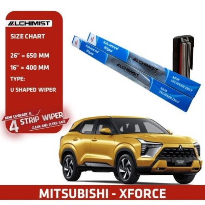 Gạt Mưa Xe Ô tô Mitsubishi Loại Silicon 4 Lưỡi Cao Cấp, Thiết Kế Thông Minh, Gạt Êm Và Sạch Hơn