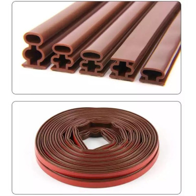 cuộn 6 mét Ron Gioăng Khung Cửa Dán Cao Su Size lớn 10*6, 8, 10, 12, 15mm Phụ kiện Nhà cửa, chống ồn cánh cửa